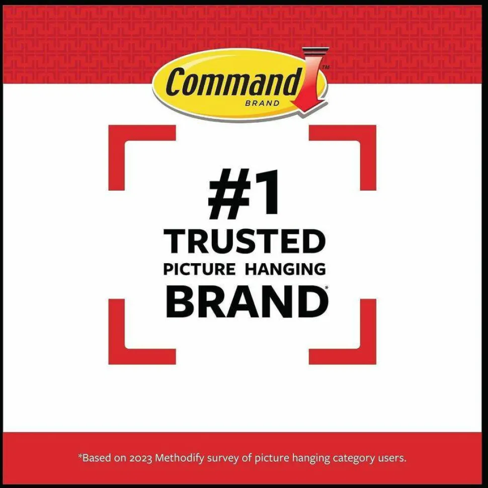Command Damage-Free Hanging Picture Hanging Strip Pairs, Holds Up to 2.5 lb, Medium: 0.75" x 2.75", White, 132/Pack
