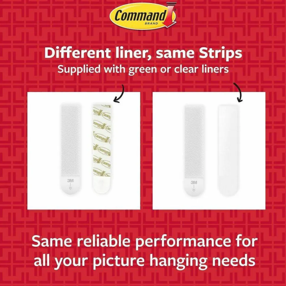 Command Damage-Free Hanging Picture Hanging Strip Pairs, Holds Up to 2.5 lb, Medium: 0.75" x 2.75", White, 132/Pack
