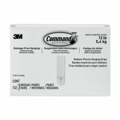 Command Damage-Free Hanging Picture Hanging Strip Pairs, Holds Up to 2.5 lb, Medium: 0.75
