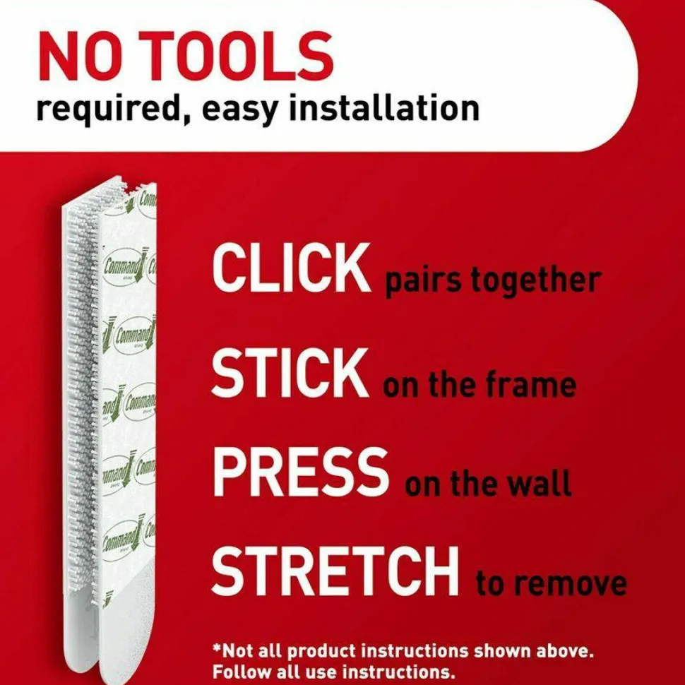Command Damage-Free Hanging Picture Hanging Strip Pairs, Holds up to 5 lb, 8/Pack