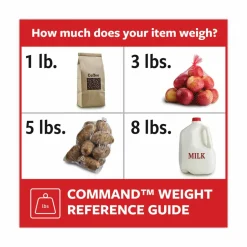 Command Damage-Free Hanging Picture Hanging Strip Pairs, Holds Up to 2.5 lb, Medium: 0.75
