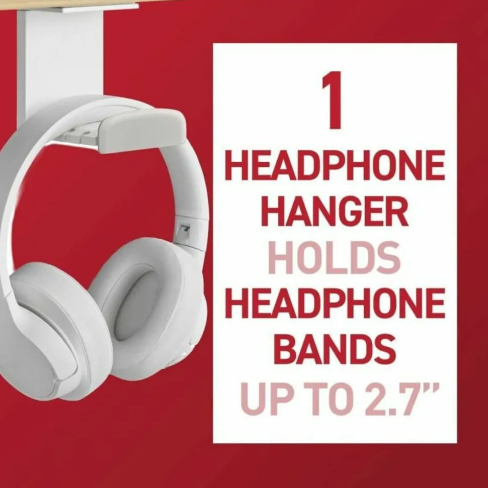 Command Headphone Hanger 17309-ES, 1 Hook, 4 Large Strips
