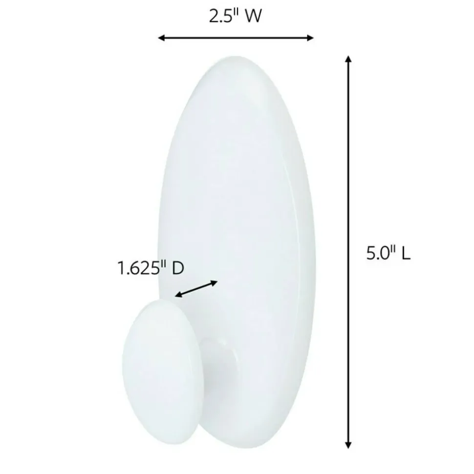 Command Large Clothes Hanger, 1 Hook, 2 White Adhesive Strips, Damage Free Hanging Picture Hangers, No Tools Wall Hanging Strips For Living Spaces