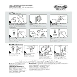 Command Large Hook, 1 Hook, 2 White Adhesive Strips, Damage Free Hanging Picture Hangers, No Tools Wall Hanging Strips For Living Spaces