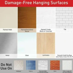 Command Large Metal Hooks, 1 Hook, 2 White Adhesive Strips, Damage Free Hanging Picture Hangers, No Tools Wall Hanging Strips For Living Spaces