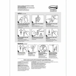 Command Large Metal Hooks, 1 Hook, 2 White Adhesive Strips, Damage Free Hanging Picture Hangers, No Tools Wall Hanging Strips For Living Spaces