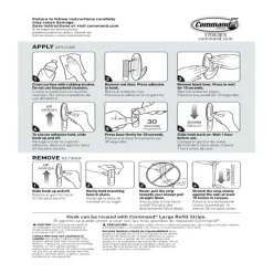 Command Large Utility Hook, Plastic, White, Supports 5 lb