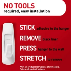 Command Large Utility Hooks, 14 Hooks, 16 White Adhesive Strips, Damage Free Hanging Picture Hangers, No Tools Wall Hanging Strips For Living Spaces
