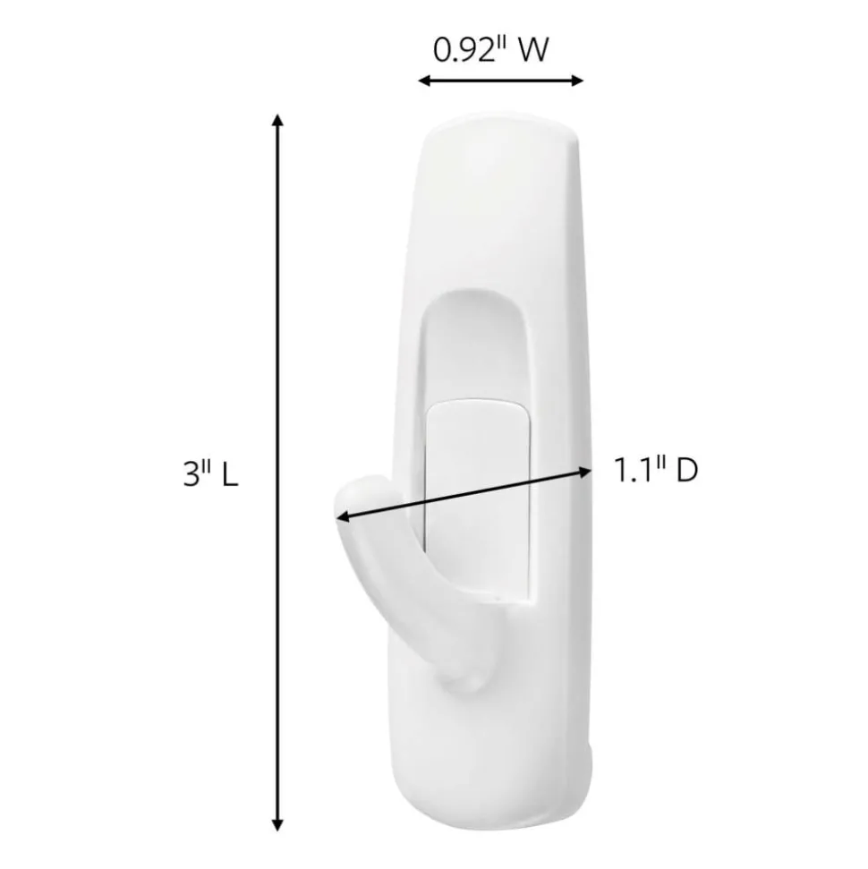 Command Medium Utility Hooks, 20 Hooks, 24 White Adhesive Strips, Damage Free Hanging Picture Hangers, No Tools Wall Hanging Strips For Living Spaces