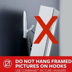 Command Medium Utility Hooks, 20 Hooks, 24 White Adhesive Strips, Damage Free Hanging Picture Hangers, No Tools Wall Hanging Strips For Living Spaces