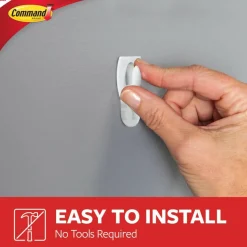 Command Mini White Hooks with White Strips