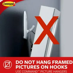 Command Mini White Hooks with White Strips