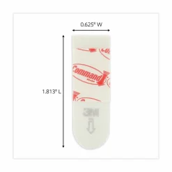 Command Poster Strip Pairs, Holds Up to 1 lb, 1.63" x 2.75", White, 256/Pack