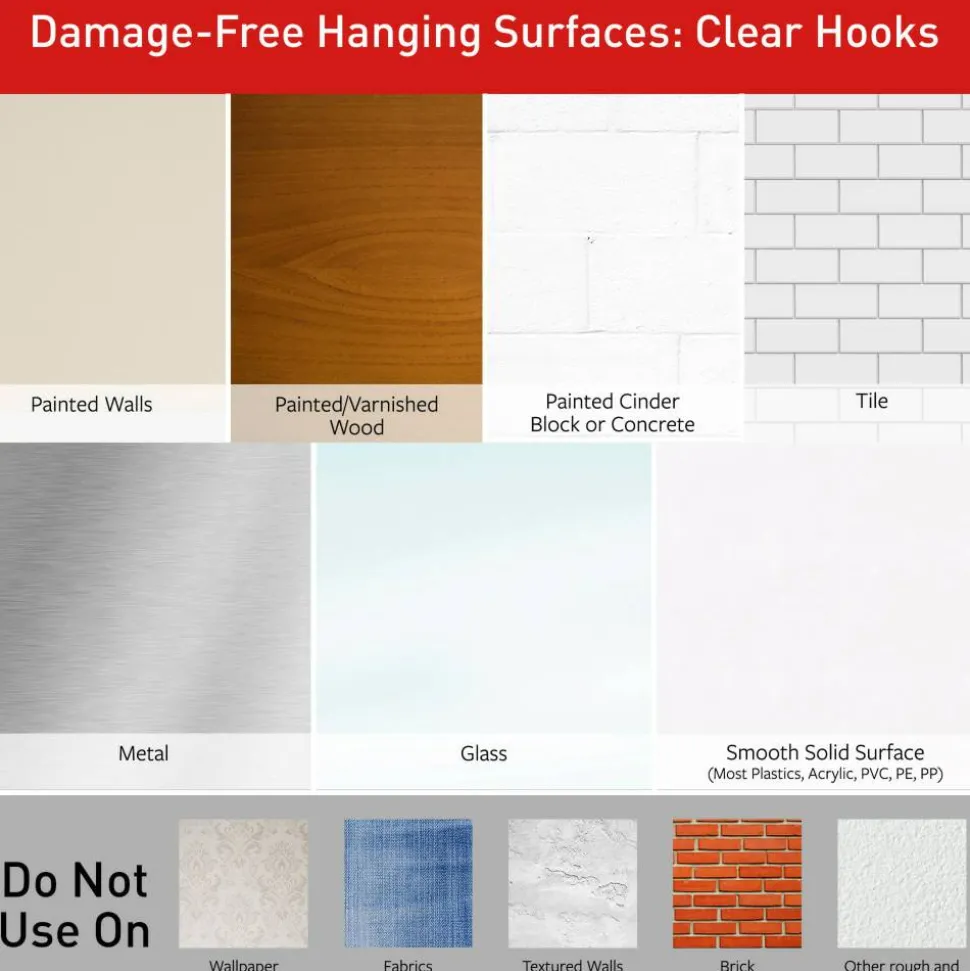 Command Small Wire Hooks, 40 Hooks, 48 Clear Adhesive Strips, Damage Free Hanging Picture Hangers, No Tools Wall Hanging Strips For Living Spaces
