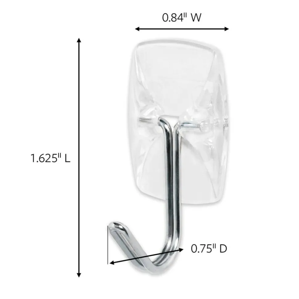 Command Small Wire Hooks, 40 Hooks, 48 Clear Adhesive Strips, Damage Free Hanging Picture Hangers, No Tools Wall Hanging Strips For Living Spaces