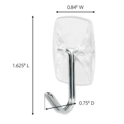 Command Small Wire Hooks, 15 Hooks, 20 Clear Adhesive Strips, Damage Free Hanging Picture Hangers, No Tools Wall Hanging Strips For Living Spaces