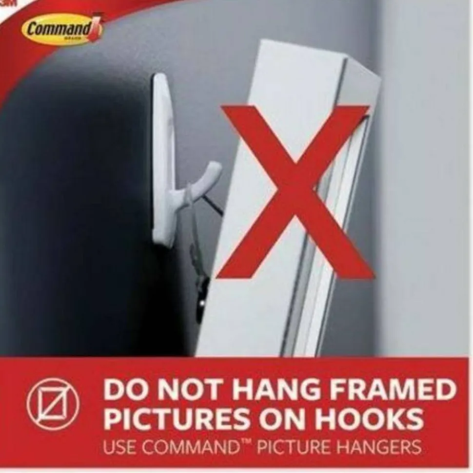 Command Small Wire Hooks, 15 Hooks, 20 Clear Adhesive Strips, Damage Free Hanging Picture Hangers, No Tools Wall Hanging Strips For Living Spaces