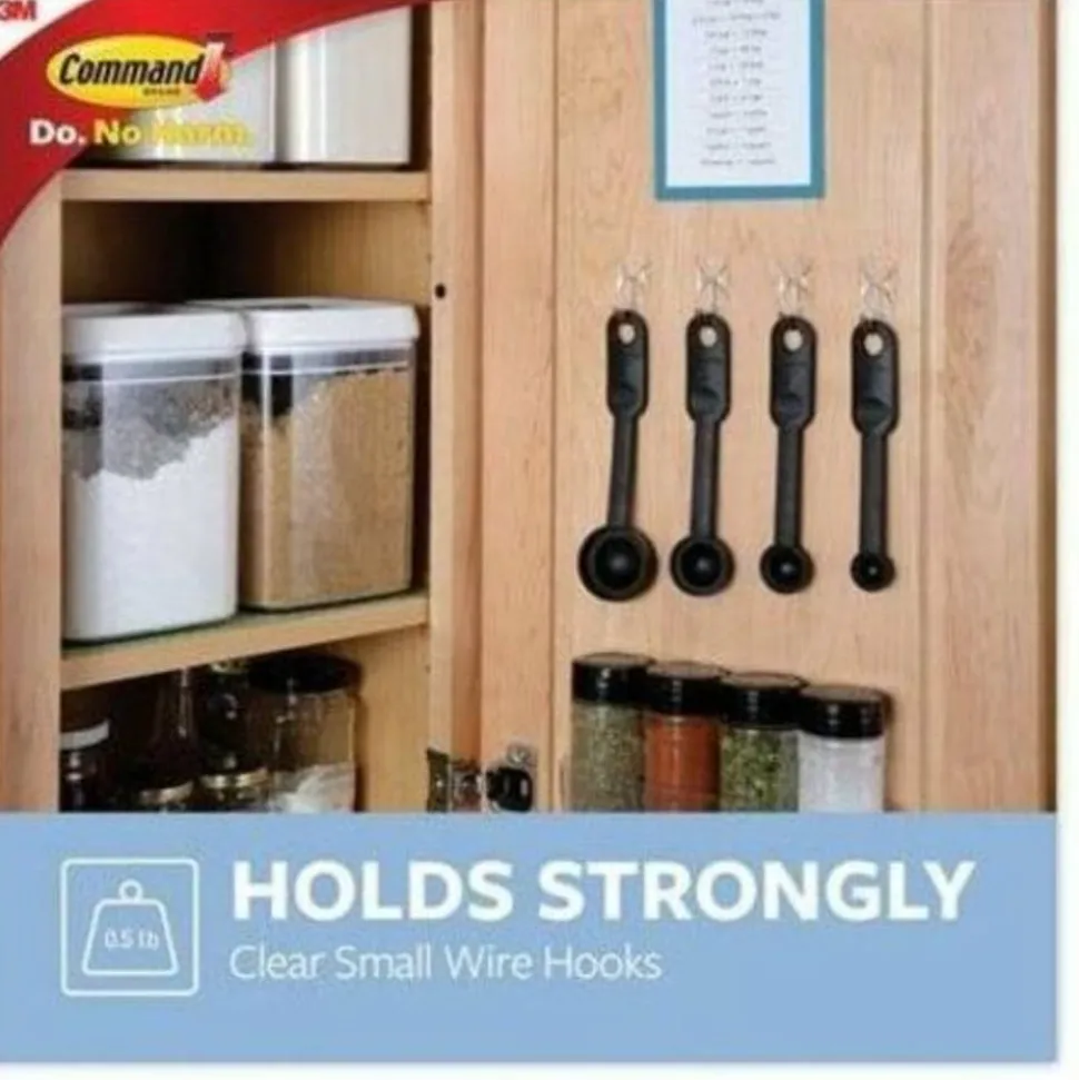 Command Small Wire Hooks, 15 Hooks, 20 Clear Adhesive Strips, Damage Free Hanging Picture Hangers, No Tools Wall Hanging Strips For Living Spaces