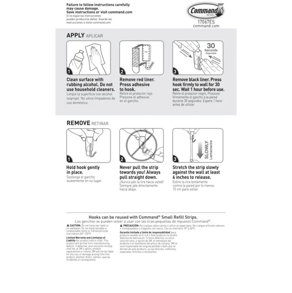 Command 9 Small Wire Toggle Hooks and 12 Command Strips, Damage Free Hanging Hooks Wall Hangers for Hanging Home Decor, Holds up to 0.5 lb