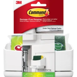 Command Under Sink Sponge Caddy, 9.4"H x 12"W x 7.8"D, White, 12 / Carton