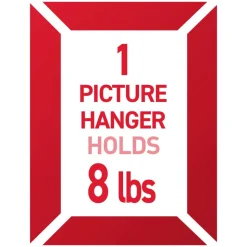 Command Universal Frame Hangers, 1 Command Hanger, 4 Command Strips