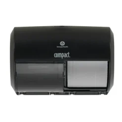 Compact by GP PRO, 2-Roll Side-by-Side Coreless High-Capacity Toilet Paper Dispenser, 56784A, 10.12