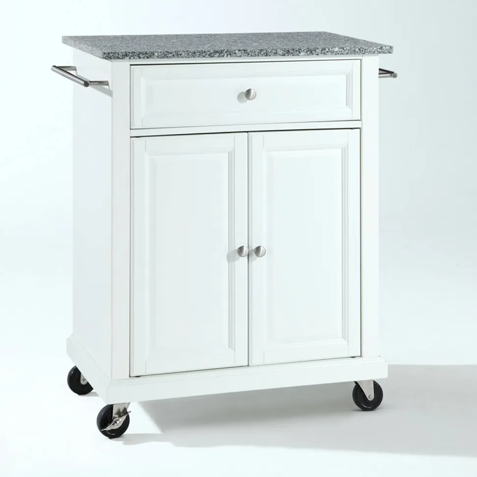 Compact Granite Top Kitchen Cart
