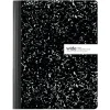 Composition Book, 7-1/2" x 9-3/4", Wide Ruled, 100 Sheets, Black/White
