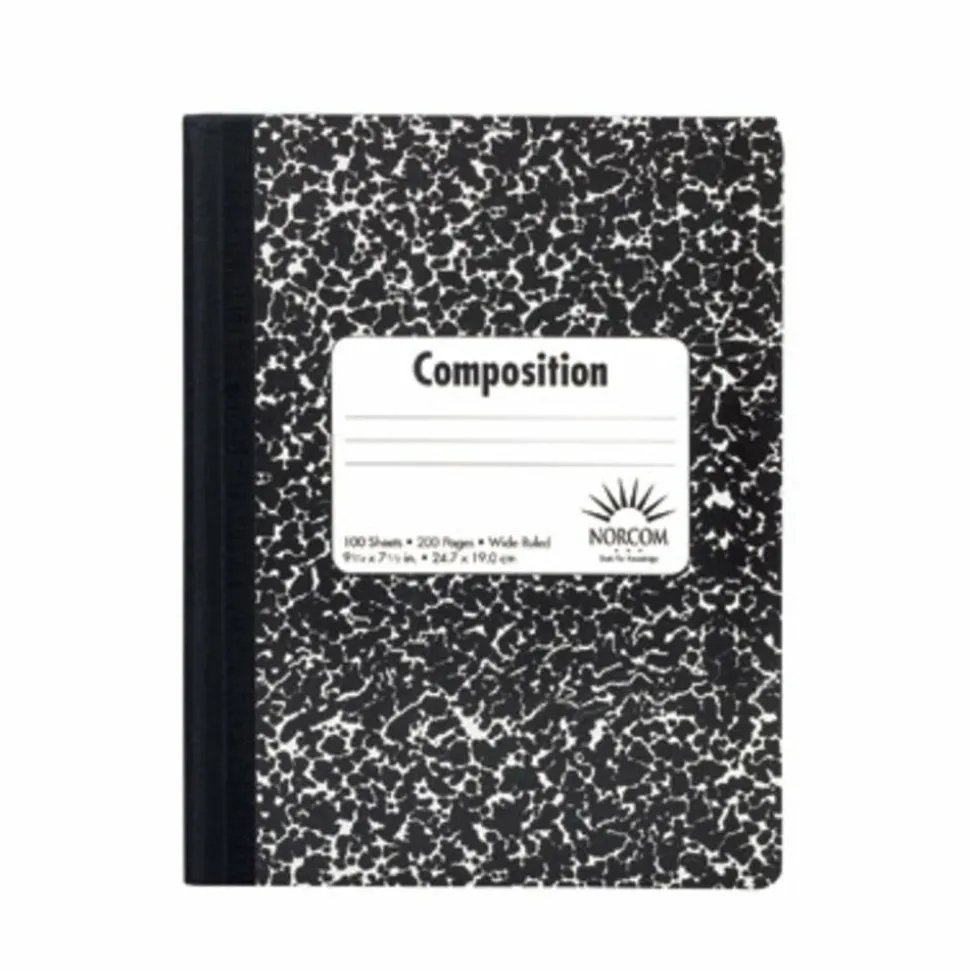 Composition Book, 7-1/2" x 9-3/4", Wide-Rule, 100 Sheets