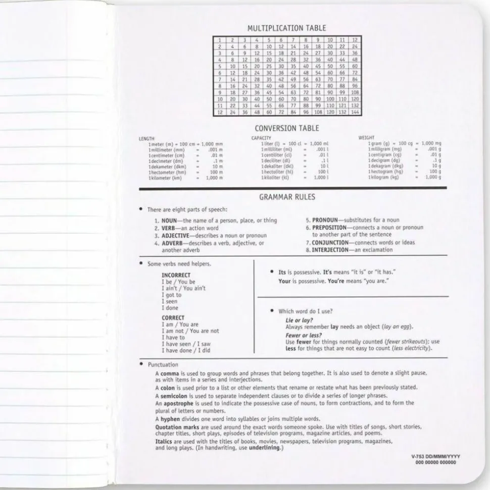 Composition Book, 7-1/2" x 9-3/4", Wide-Rule, 100 Sheets
