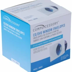 Compucessory CD/DVD White Window Envelopes - CD/DVD - 5