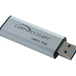Compucessory 16GB USB 3.0 Flash Drive - 16 GB - USB 3.0 - Silver
