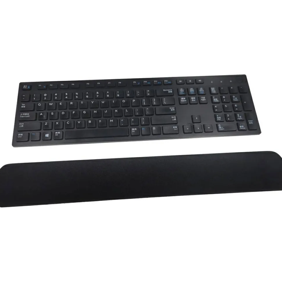 Compucessory Gel Keyboard Wrist Rest Pads, 19"H x 2.87"W x 0.75"D, Black
