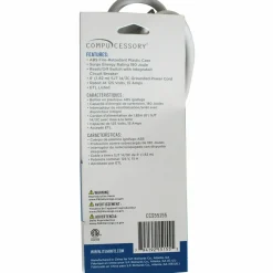 Compucessory 6-Outlet Power Strip, 6' Cord, Gray
