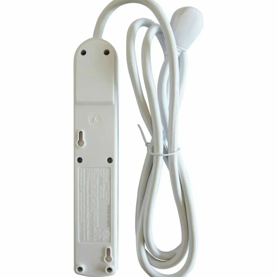 Compucessory 6-Outlet Power Strip, 6' Cord, Gray