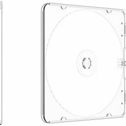 Compucessory Slim Disc Case - Polypropylene - Clear, Translucent