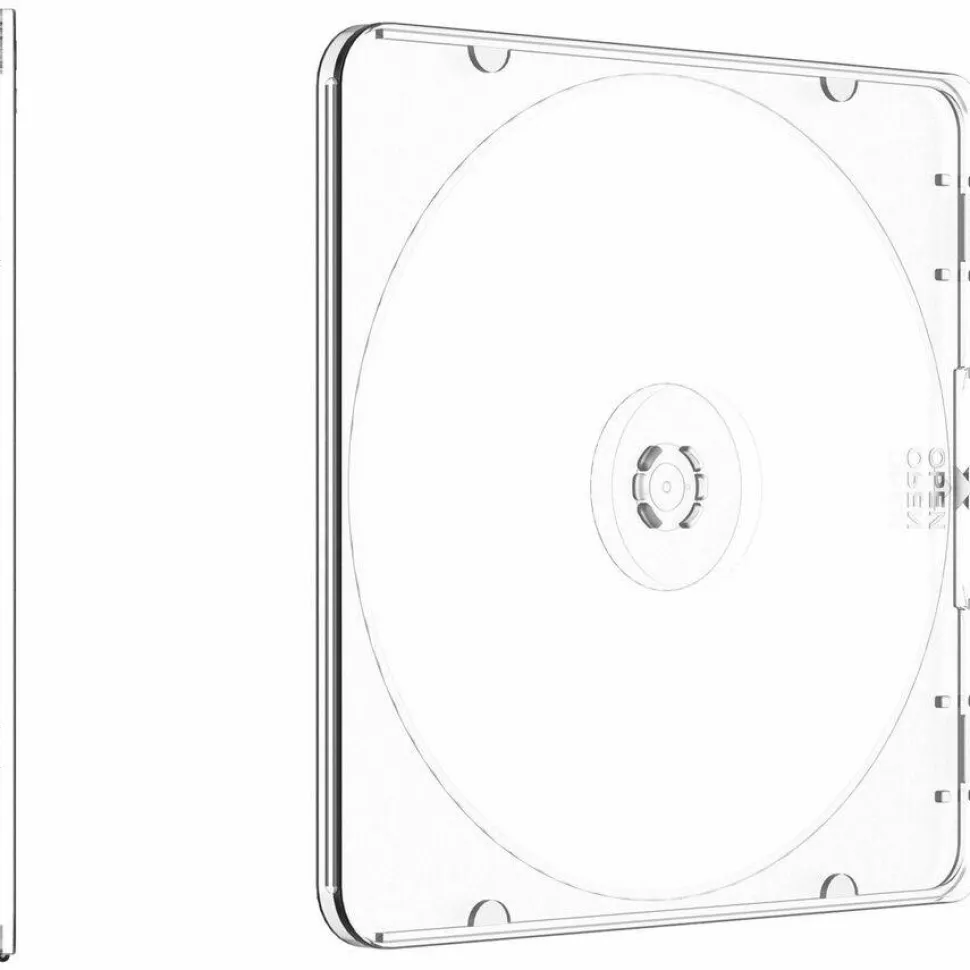 Compucessory Slim Disc Case - Polypropylene - Clear, Translucent