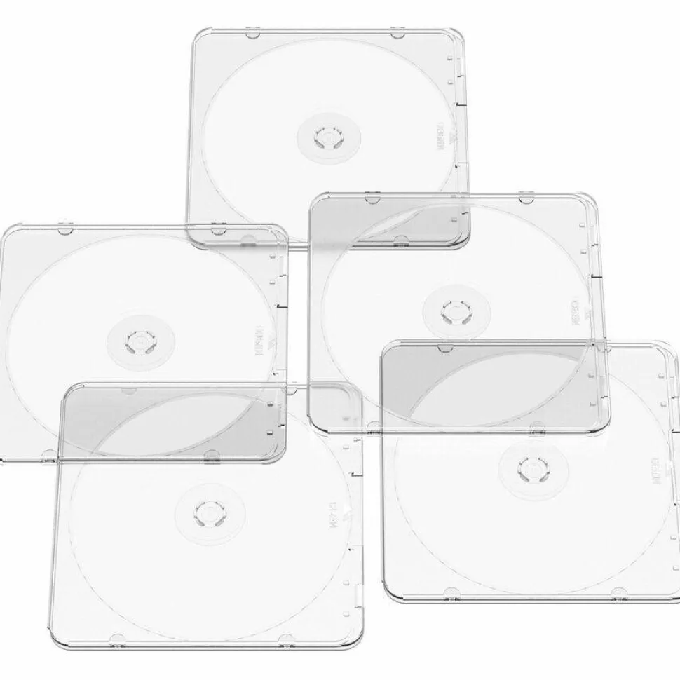 Compucessory Slim Disc Case - Polypropylene - Clear, Translucent