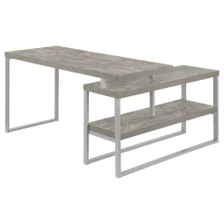 Computer Desk, Home Office, Corner, Left, Right Set-up, Storage Shelves, 60