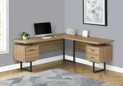 Computer Desk, Home Office, Corner, Left, Right Set-up, Storage Drawers, 70