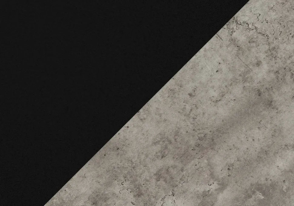 Computer Desk, Home Office, Laptop, Left, Right Set-up, Storage Drawers, 60"L, Work, Black And Grey Concrete Laminate, Black Metal, Contemporary, Modern