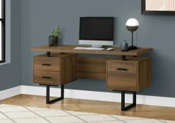 Computer Desk, Home Office, Laptop, Left, Right Set-up, Storage Drawers, 60