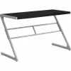 Computer Desk, Home Office, Laptop, 48"L, Work, Brown Laminate, Grey Metal, Contemporary, Modern