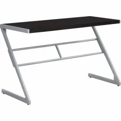 Computer Desk, Home Office, Laptop, 48"L, Work, Brown Laminate, Grey Metal, Contemporary, Modern