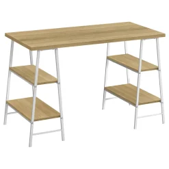 Computer Desk, Home Office, Laptop, Storage Shelves, 48