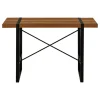 Computer Desk, Home Office, Laptop, 48"L, Work, Walnut Laminate, Black Metal, Contemporary, Modern
