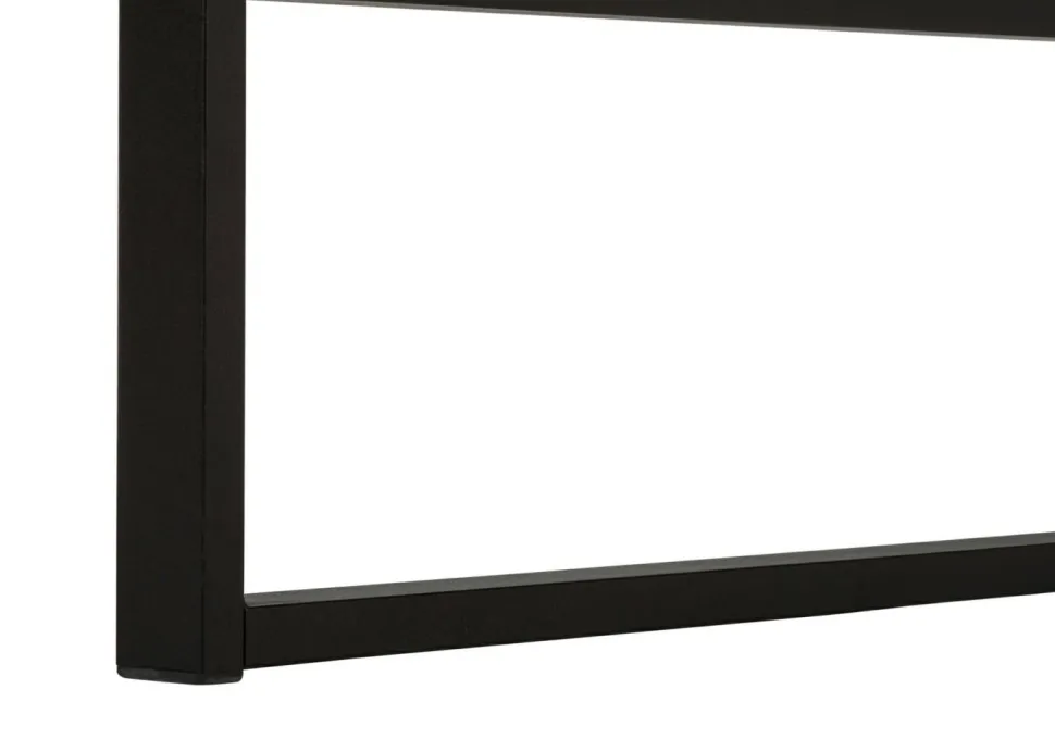 Computer Desk, Home Office, Laptop, 48"L, Work, Walnut Laminate, Black Metal, Contemporary, Modern