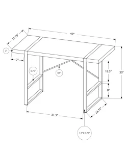 Computer Desk, Home Office, Laptop, 48