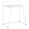 Computer Desk, Home Office, Laptop, 30"L, Work, White Laminate, White Metal, Contemporary, Modern