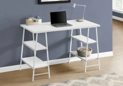 Computer Desk, Home Office, Laptop, Storage Shelves, 48
